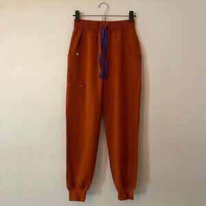 FIGS Women's size XXS Petite Auburn Orange Zamora Jogger Scrub Pants